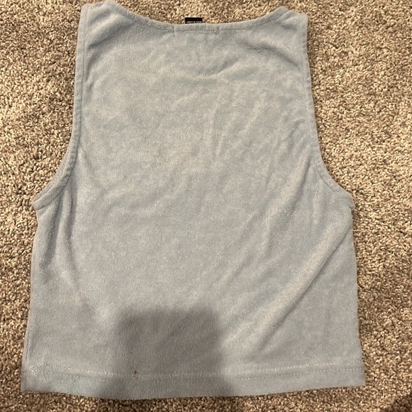 Light blue terry material forever 21 crop top - Picture 2 of 4